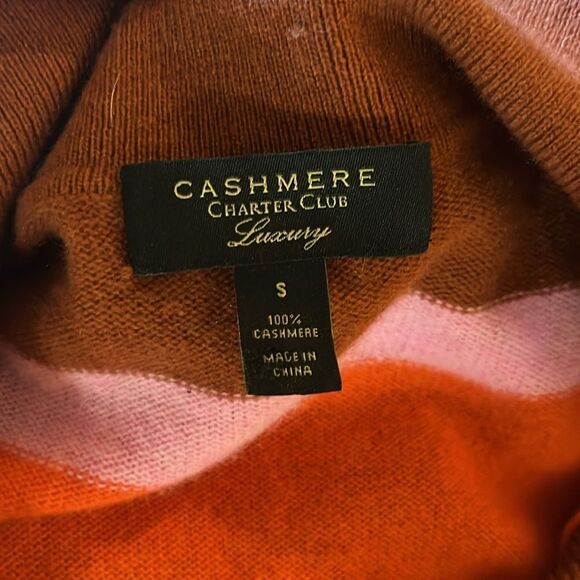 Charter Club Cashmere Striped Multicolor Midi Dress, size S - Picture 10 of 12